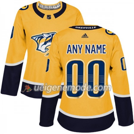 Dame Eishockey Nashville Predators Custom Adidas 2017-2018 Gold Authentic